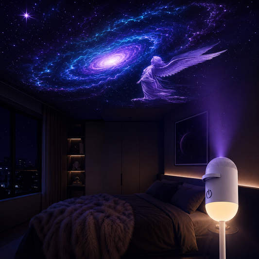 Galaxy Projector Night Light with Sliding Projection Films